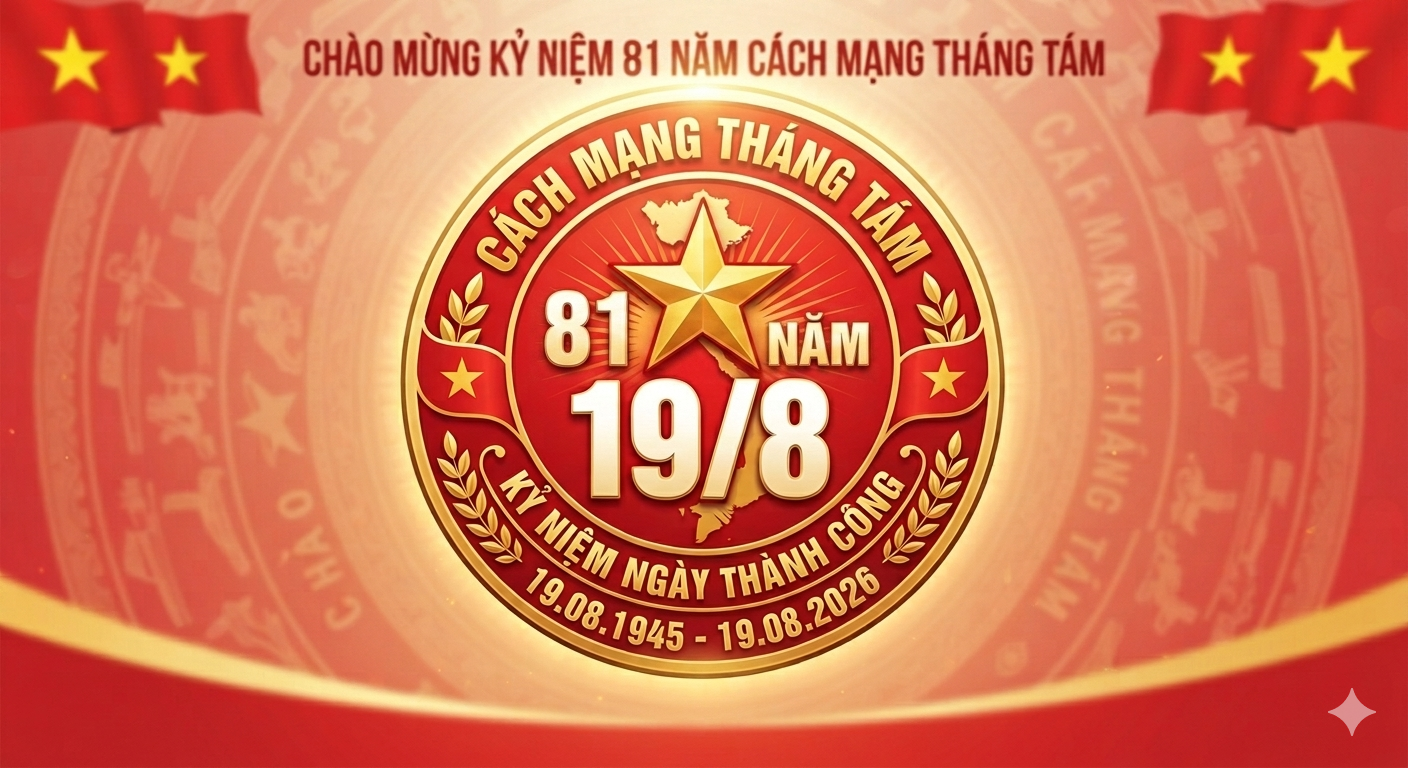 Chào mừng kỷ niệm 81 năm Cách mạng Tháng Tám thành